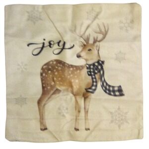 Christmas Pillow Covers Set of 4 Joy Snowman Wreath Tree Farmhouse Decor